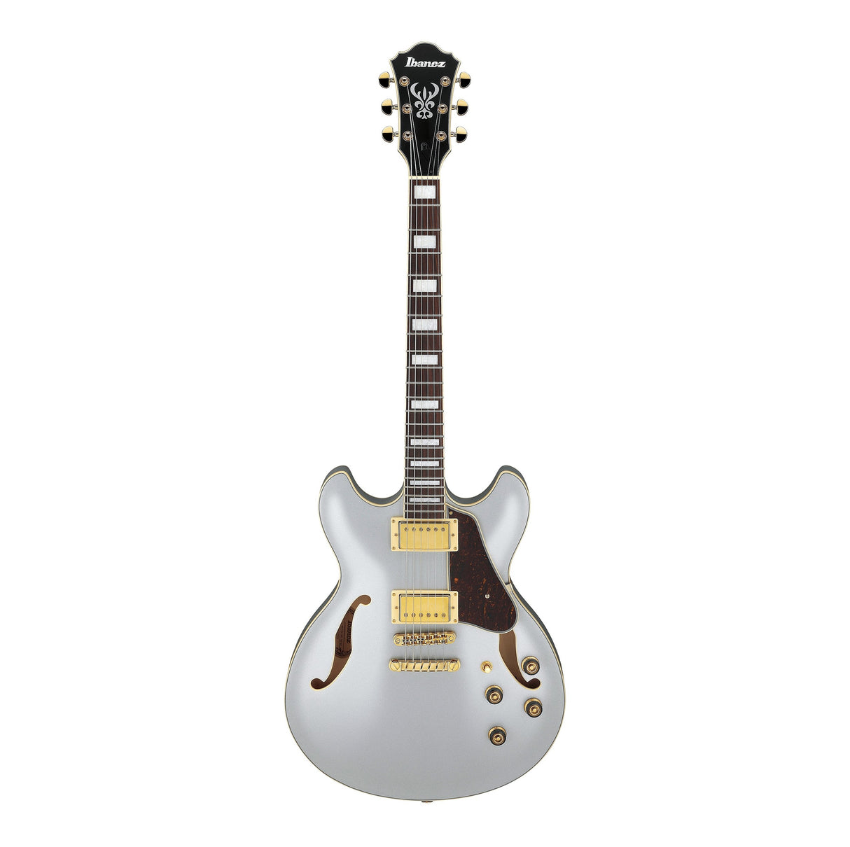 Ibanez AS73G Semi-Hollowbody Electric Guitar - Moonstone Silver Flat