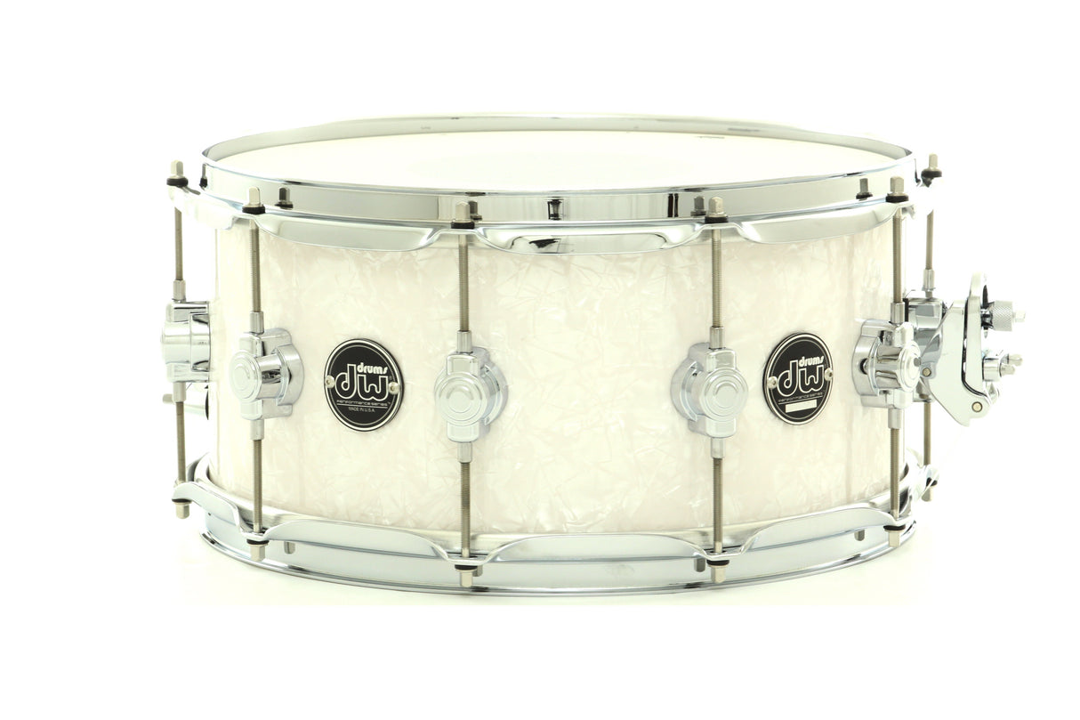 Drum Workshop 14" x 6.5" Performance Series Maple Snare Drum - White Marine
