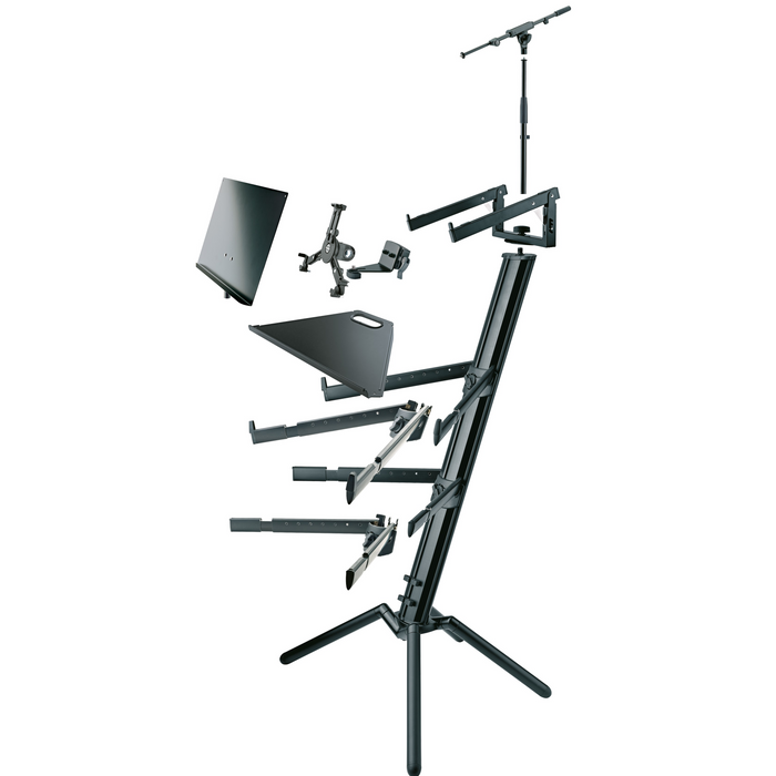 K&M 18860 Spider Pro Keyboard Stand - Black Anodized