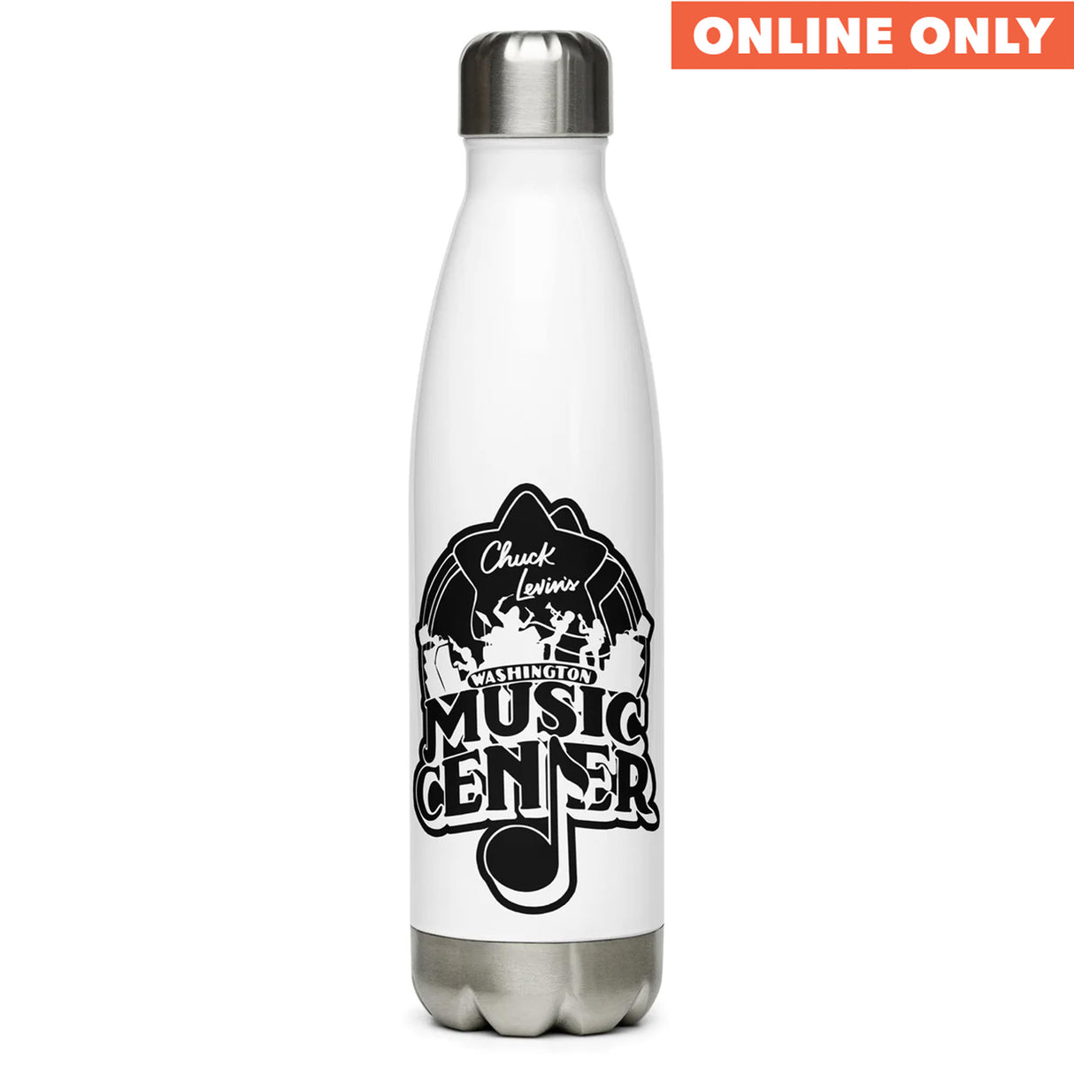 Chuck Levin's Vintage Logo Stainless Steel Water Bottle