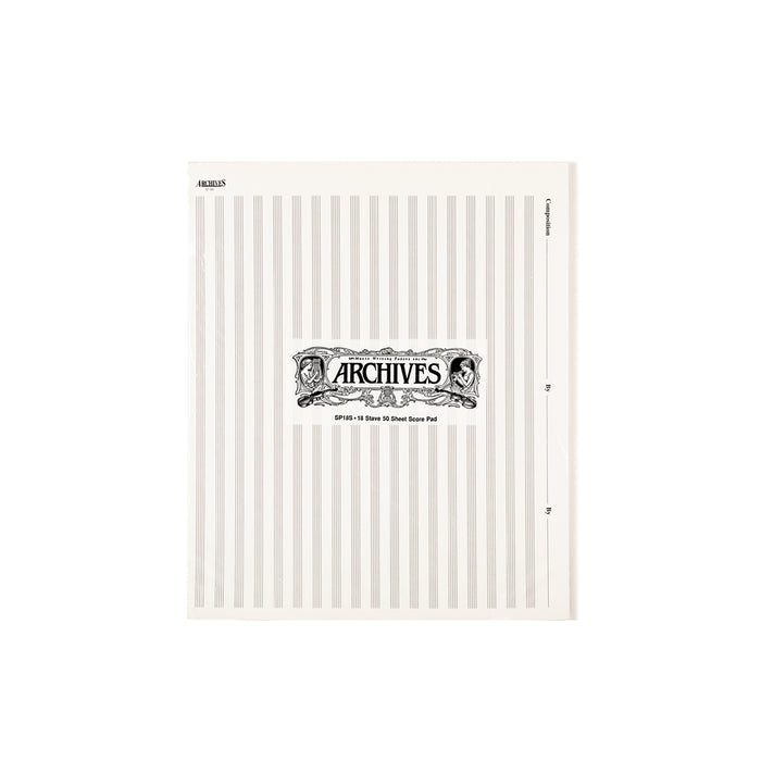 Archives By D'Addario SP18S Manuscript Tear-Away Paper Pad - 18 Stave 50 Sheets