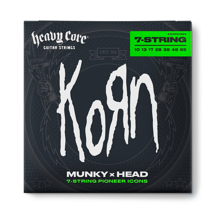 Dunlop KRHCN1065 Heavy Core Korn Electric Guitar Strings - .010-.065, 7-string
