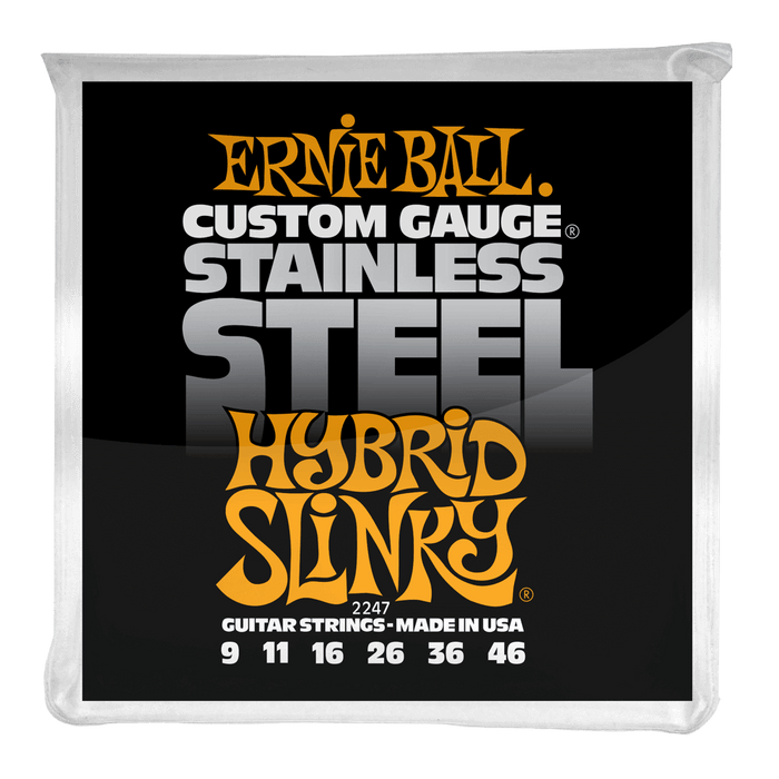 Ernie Ball Hybrid Slinky Stainless Steel Wound Electric Guitar Strings .09-.46