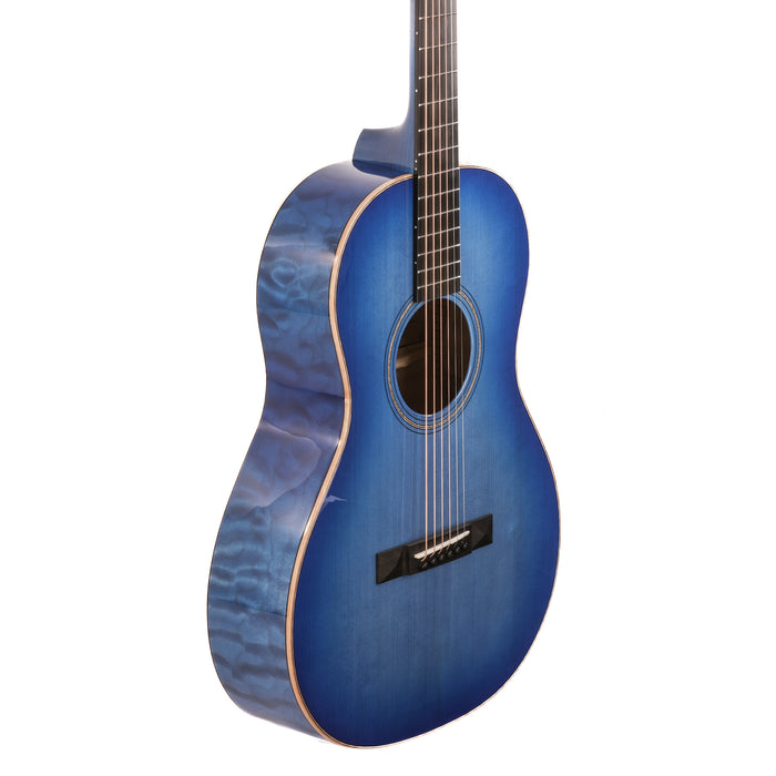 Bedell Seed to Song Parlor Acoustic Guitar - Quilt Maple and Adirondack Spruce - Sapphire - CHUCKSCLUSIVE - #922005 - Display Model