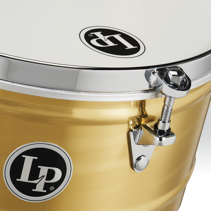 LP 13-Inch Brass Timbale with Chrome Hardware and Mount Bracket