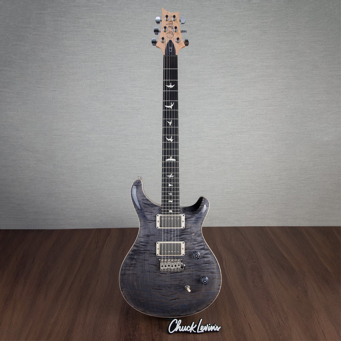 PRS CE24 Flame Maple Electric Guitar, Ebony Fingerboard - Elephant Grey - CHUCKSCLUSIVE - #230364705 - Display Model