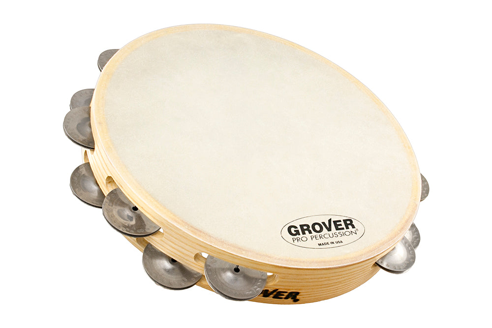 Grover T2/GS-B Bantamweight 10-Inch German Silver Tambourine
