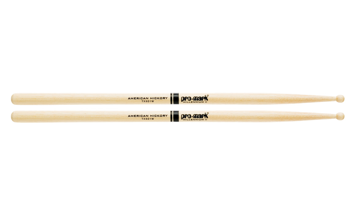 Promark TXSD1W Hickory SD1 Wood Tip drumstick