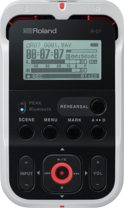 Roland R-07 High Resolution Audio Recorder - White