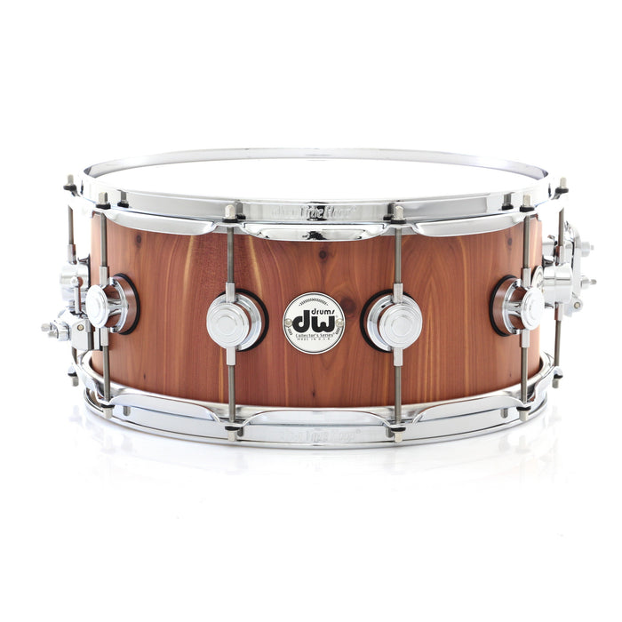 Drum Workshop 14" x 6" Collector's Series Pure Maple Snare Drum - Natural Satin Oil Over Cedar With Chrome Hardware