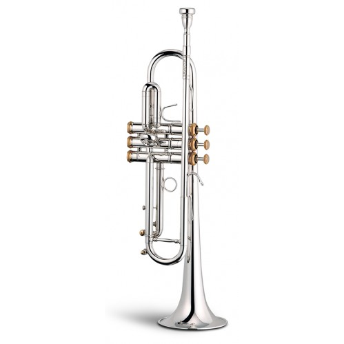 Stomvi Elite 330 ML Bb Trumpet - Silver Plated with Gold Plated Trim
