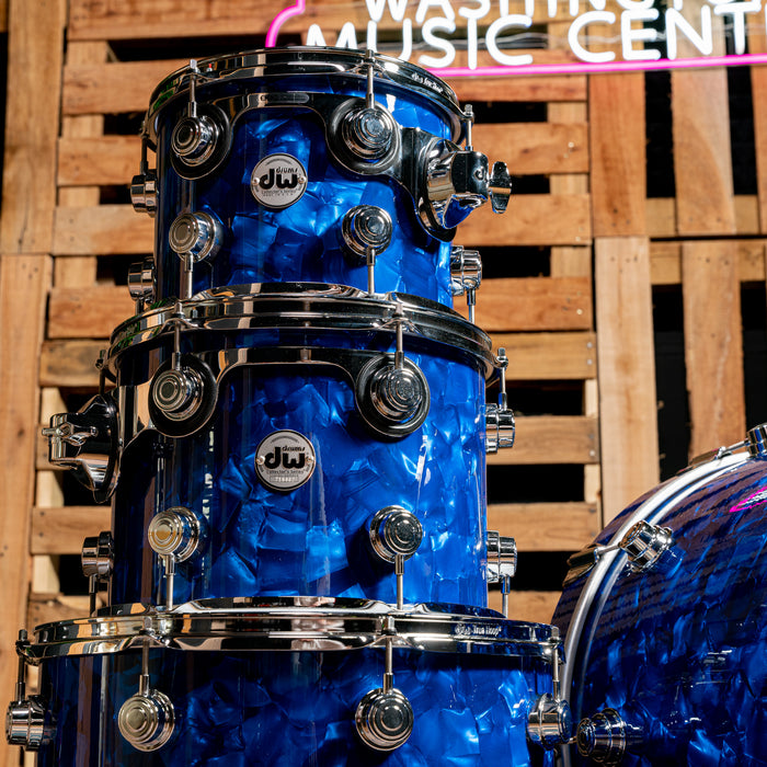 DW Collector's 333 4-pc Maple Shell Pack with 22-Inch Kick - Blue Moonstone