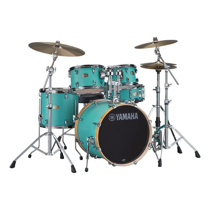 Yamaha Stage Custom Birch 5-Piece Shell Pack with 22-Inch Kick and Hardware Pack - Matte Surf Green