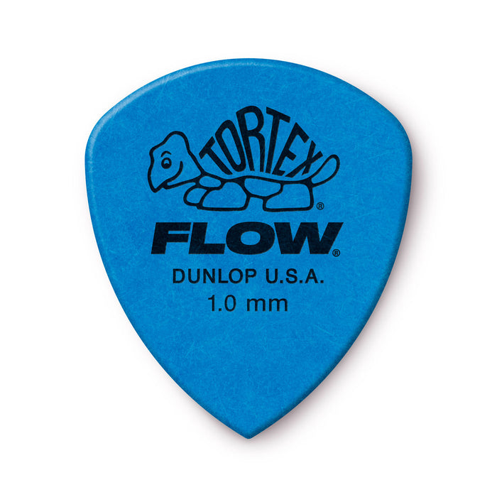 Dunlop Tortex Flow Guitar Picks - 1.0mm - Blue (12-Pack)