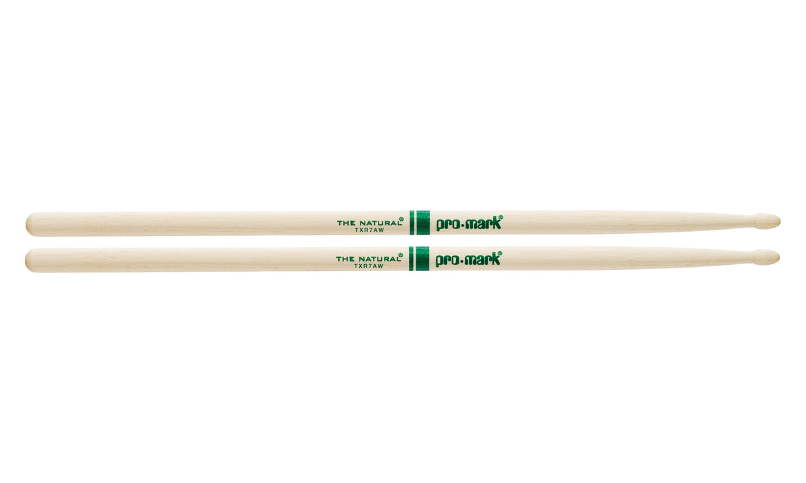 Promark TXR7AW Hickory 7A The Natural Wood Tip drumstick