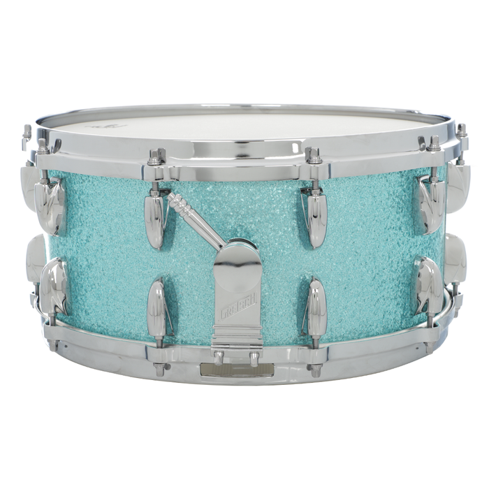 Gretsch USA Custom 6.5x14" 20-Lug Snare Drum - Nitron Turquoise Sparkle