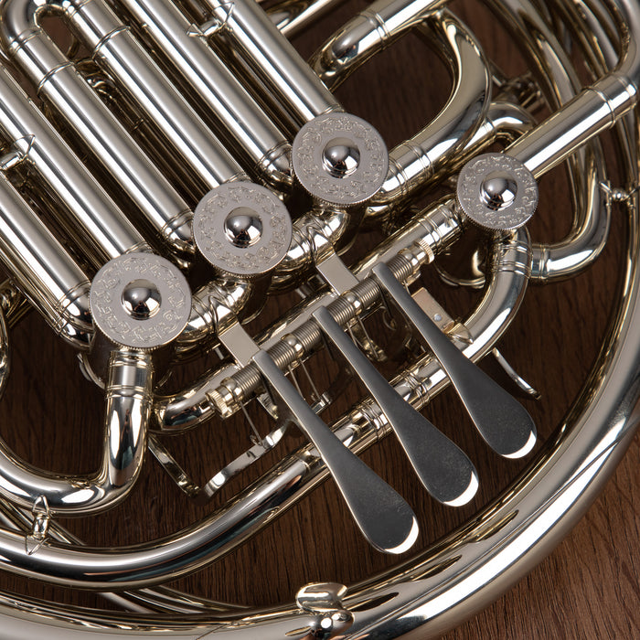 Hans Hoyer 6802NSA Heritage F/Bb Double French Horn - String Linkage, Nickel Silver Finish