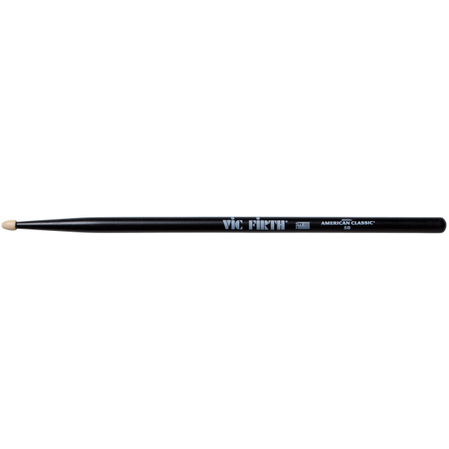 Vic Firth 5BB American Classic Stick With A Black Finish, Wood Tip