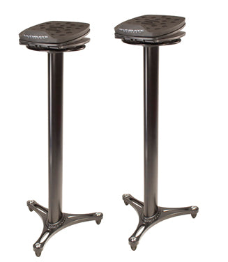 Ultimate Support MS-100B Pair Column Studio Monitor Stands