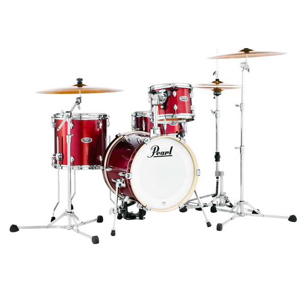 Pearl Midtown 4-Piece Shell Pack With Set Of Gig Bags - Black Cherry Glitter