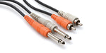 Hosa CPR-206 Dual 1/4" TS To Dual RCA 6 Meters