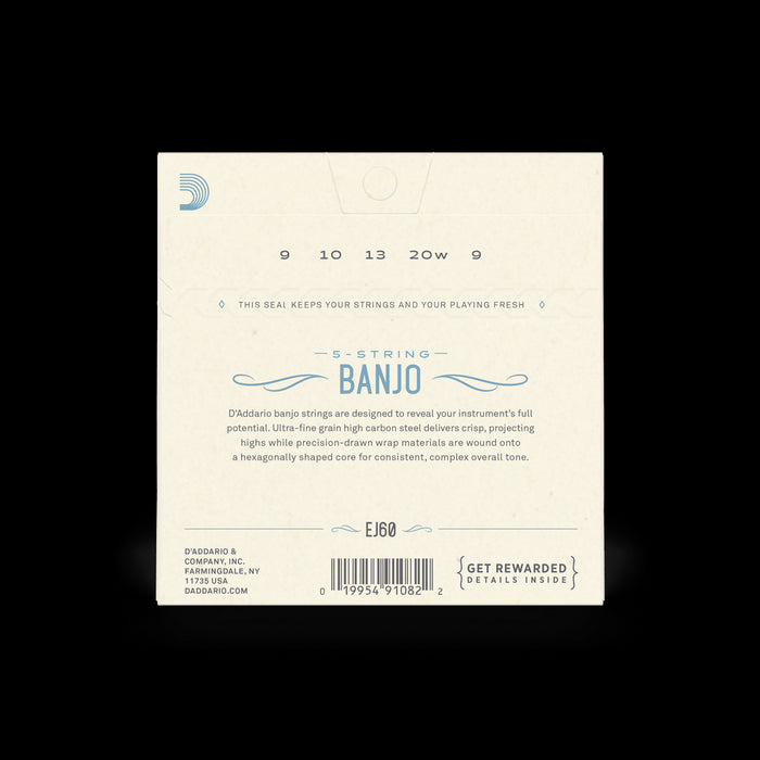 D'Addario EJ60 5 String Light Banjo Strings