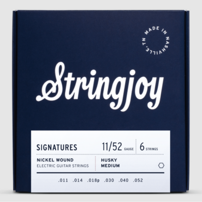 Stringjoy Signatures Husky 11-52 Nickel Wound Electric Guitar Strings - Medium Gauge