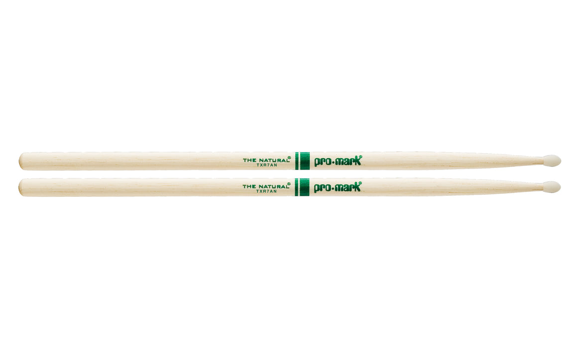 Promark TXR7AN Hickory 7A The Natural Nylon Tip drumstick
