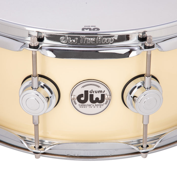 DW Collector's Pure Maple 5.5x14-Inch SSC Snare Drum - Solid Double Cream Lacquer
