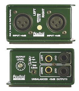 Radial Engineering PRO ISO Stereo 4dB to -10dB Converter with Transformers