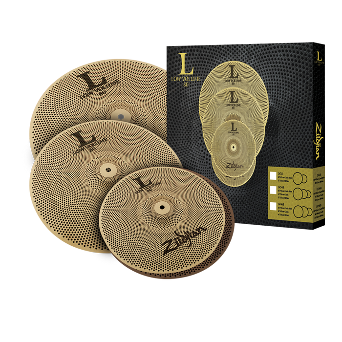 Zildjian L80 Low Volume 14"/16"/18" Cymbal Box Set
