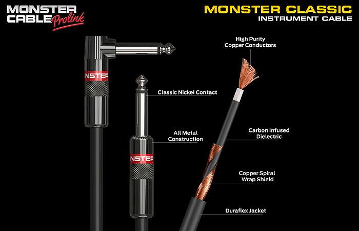 Monster Classic 3 Ft. Instrument Cable - Straight 1/4"