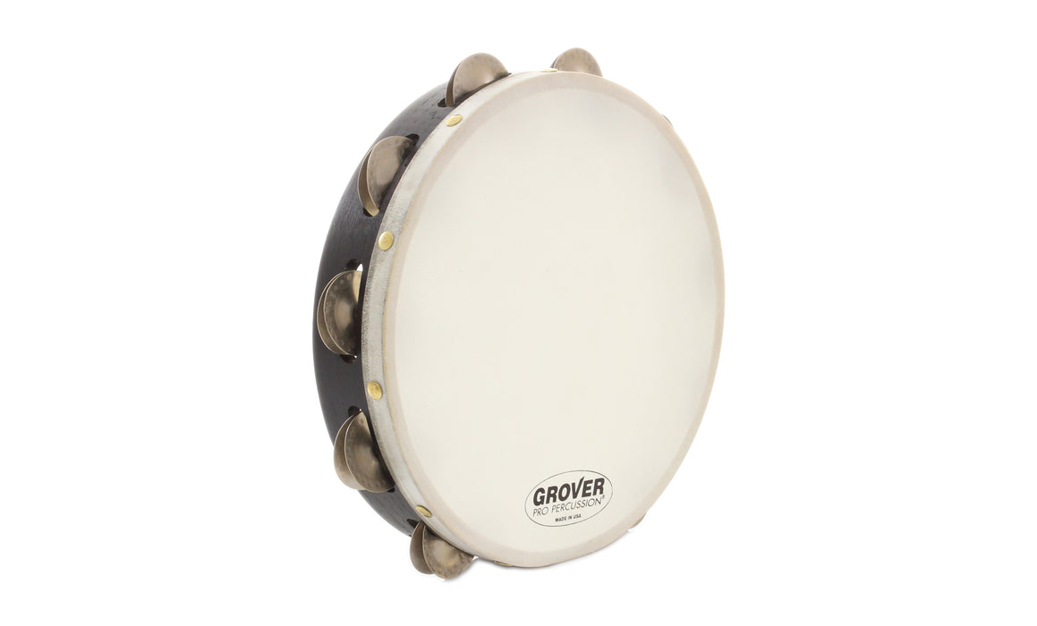 Grover T1/GS Projection Plus 10" Single Row Tambourine, German Silver Jingles
