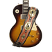 Jodi Head Concho Leather Guitar Strap, 3" Width - Saddlestrap Brown