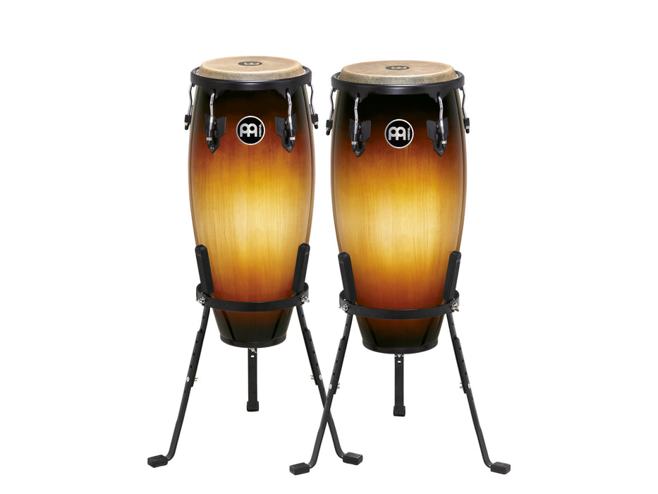 Meinl HC555VSB Headliner Wood Congas 10" And 11" Set With Stands - Vintage Sunburst