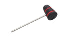 Low Boy Standard Wood Bass Drum Beater - Stained Black Red Stripes