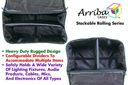 Arriba ACR16 Multipurpose Stackable Rolling Case