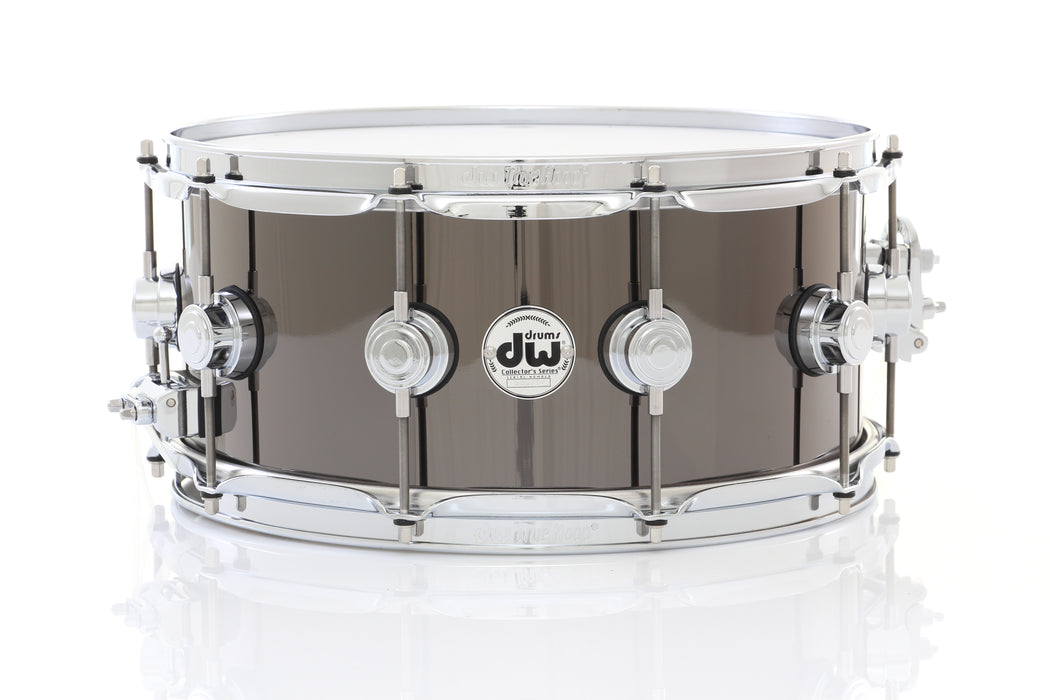 Drum Workshop 14" x 5.5" Collector's Series Black Nickel Over Brass Snare Drum With Chrome Hardware
