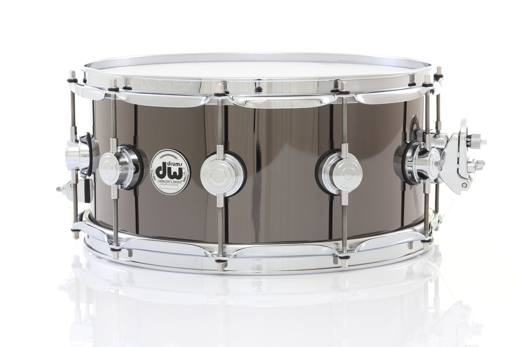 Drum Workshop 14" x 5.5" Collector's Series Black Nickel Over Brass Snare Drum With Chrome Hardware