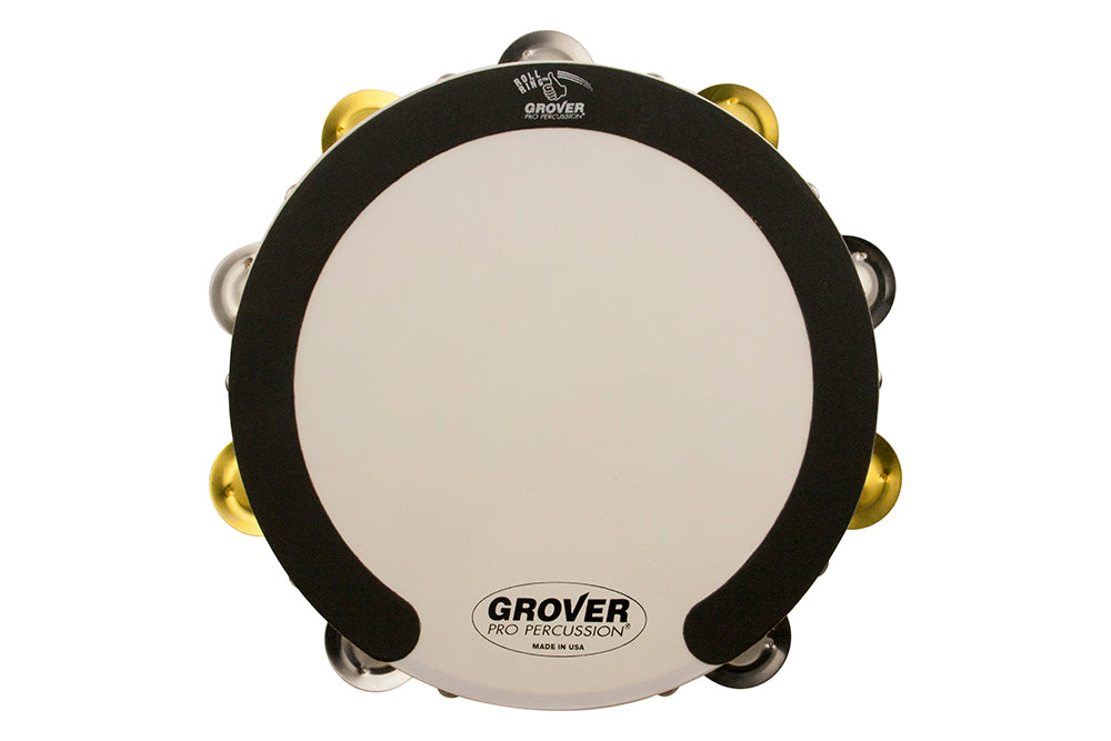 Grover SV-TAMB-SB SV 10-Inch Double Row Tambourine - Silver / Brass