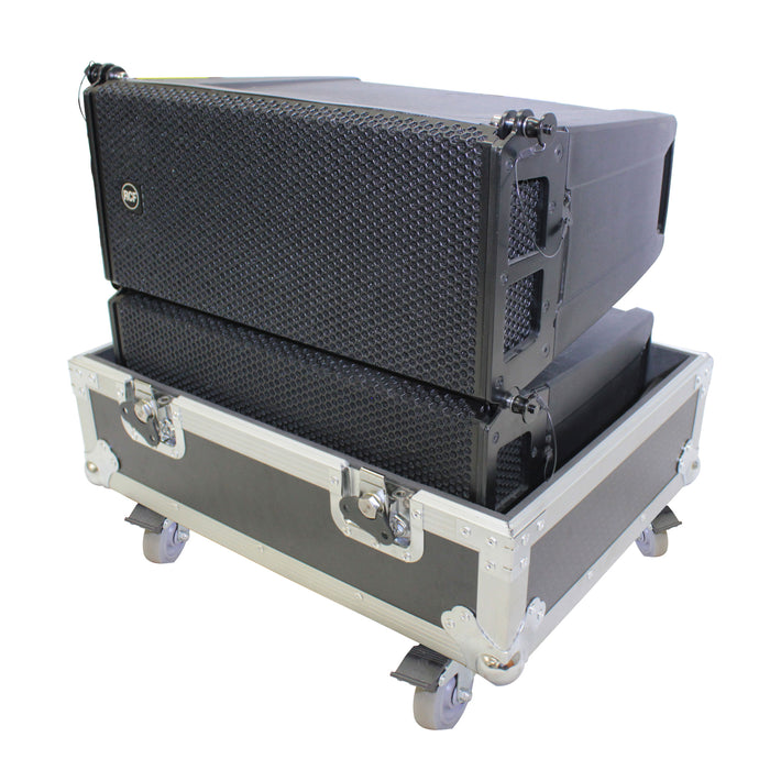 ProX X-RCF HDL6A LA X2W Dual-Speaker Flight Case for Line Array with Casters