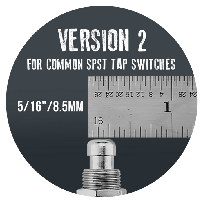 Barefoot Buttons V2 Mini Footswitch Button, Silver- For Common SPST TAP Switches