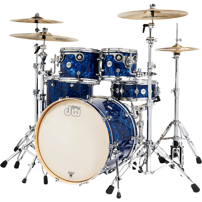 DW Design Series 5 Piece Shell Pack, Blue Pearl