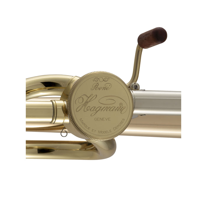 Bach 42AG Stradivarius Professional Tenor Trombone - Lacquer with Gold Brass Bell, Hagmann Valve
