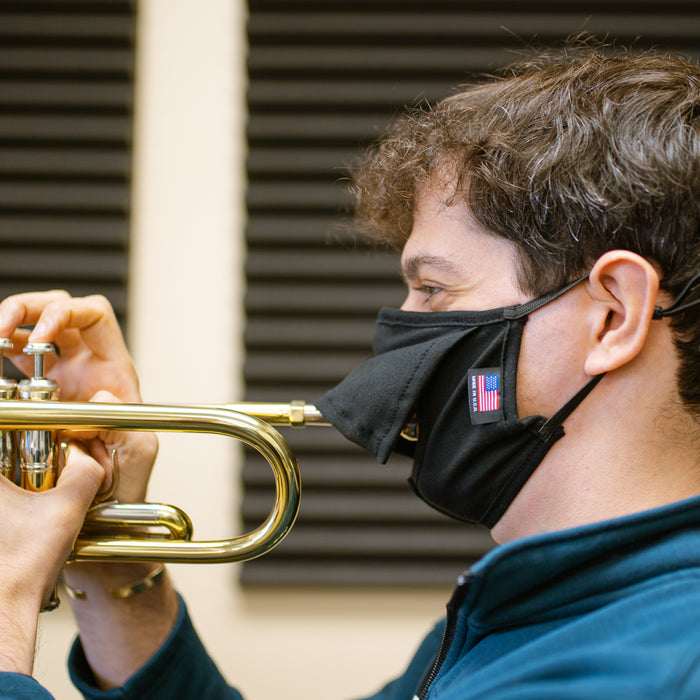 Bell Barrier Face Mask for Wind and Brass Instruments