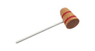 Low Boy Standard Wood Bass Drum Beater - Natural Maple Red Stripes