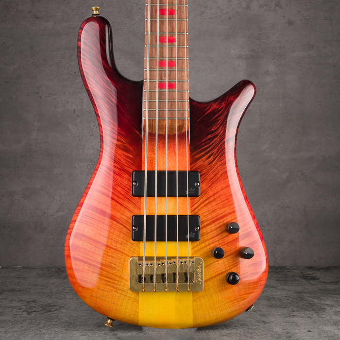 Spector USA Custom NS5 5-String Bass Guitar - Fire Fade Gloss CHUCKSCLUSIVE - #486 - Display Model