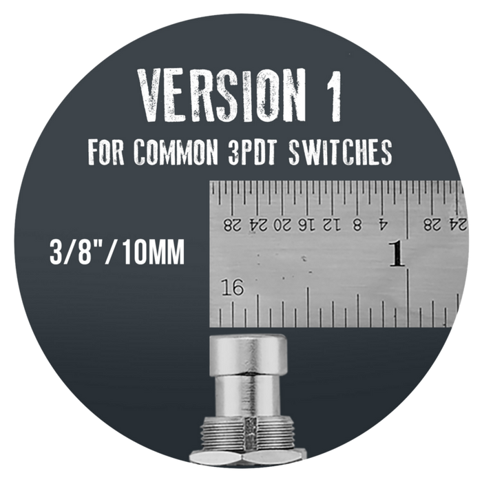 Barefoot Buttons V1 Standard Footswitch Button, White (machined p.o.m. plastic) - For Common 3PDT Switches