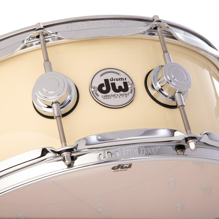DW Collector's Pure Maple 5.5x14-Inch SSC Snare Drum - Solid Double Cream Lacquer