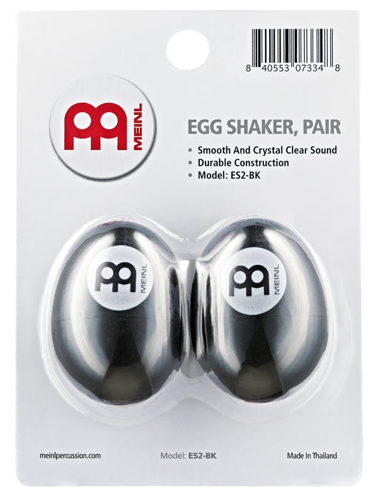Meinl ES2-BK Egg Shaker Pair, Black